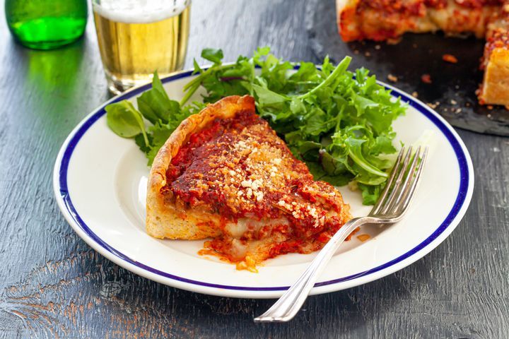 Spiced Chicago-Style Deep Dish Pizza with Italian Sausage
