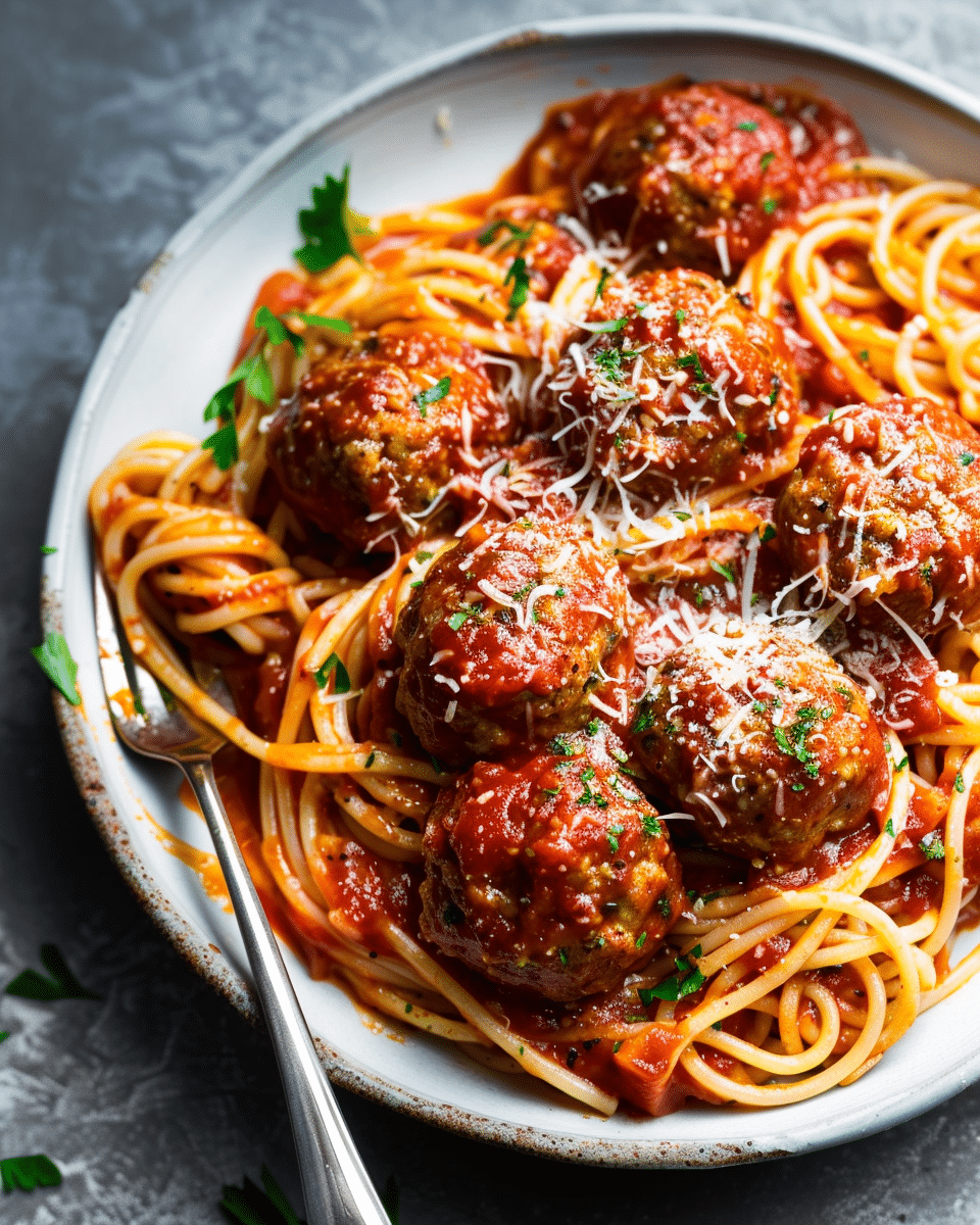 Family-Style Spaghetti with Homemade Meatballs