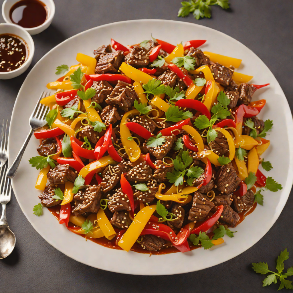 Stir-Fried Beef with Bell Peppers and Ginger-Soy Sauce