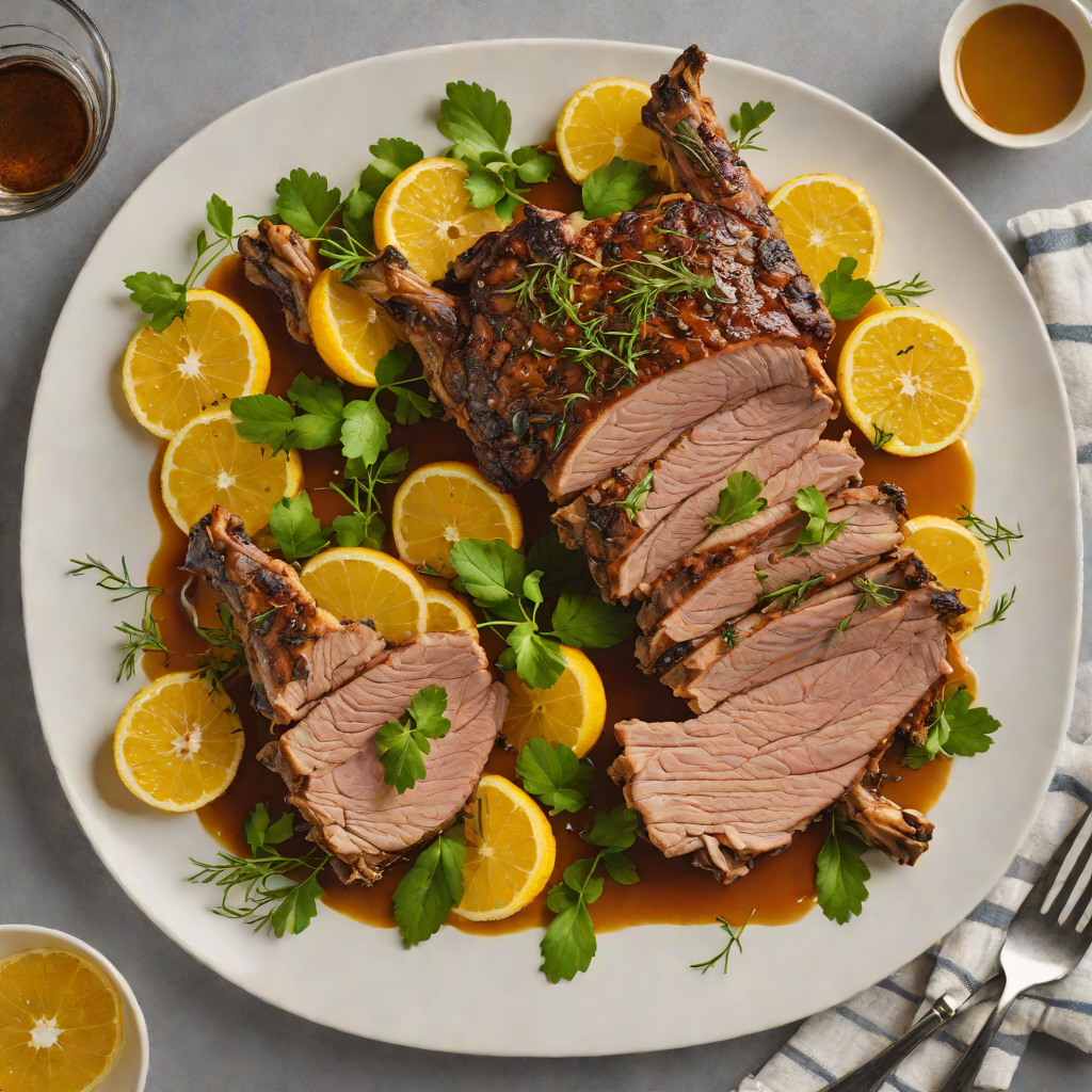 Slow-Roasted Lamb Shoulder with Herb and Citrus Marinade