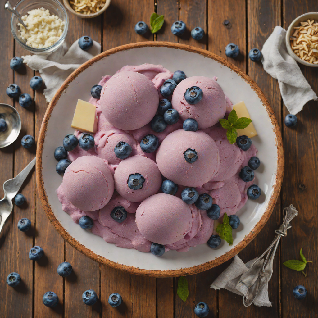 Frozen Antarctic Blueberry and Vanilla Bean Sorbet