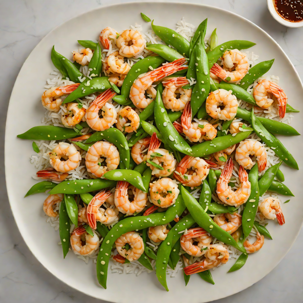 Stir-Fried Chicken and Shrimp with Snow Peas and Ginger