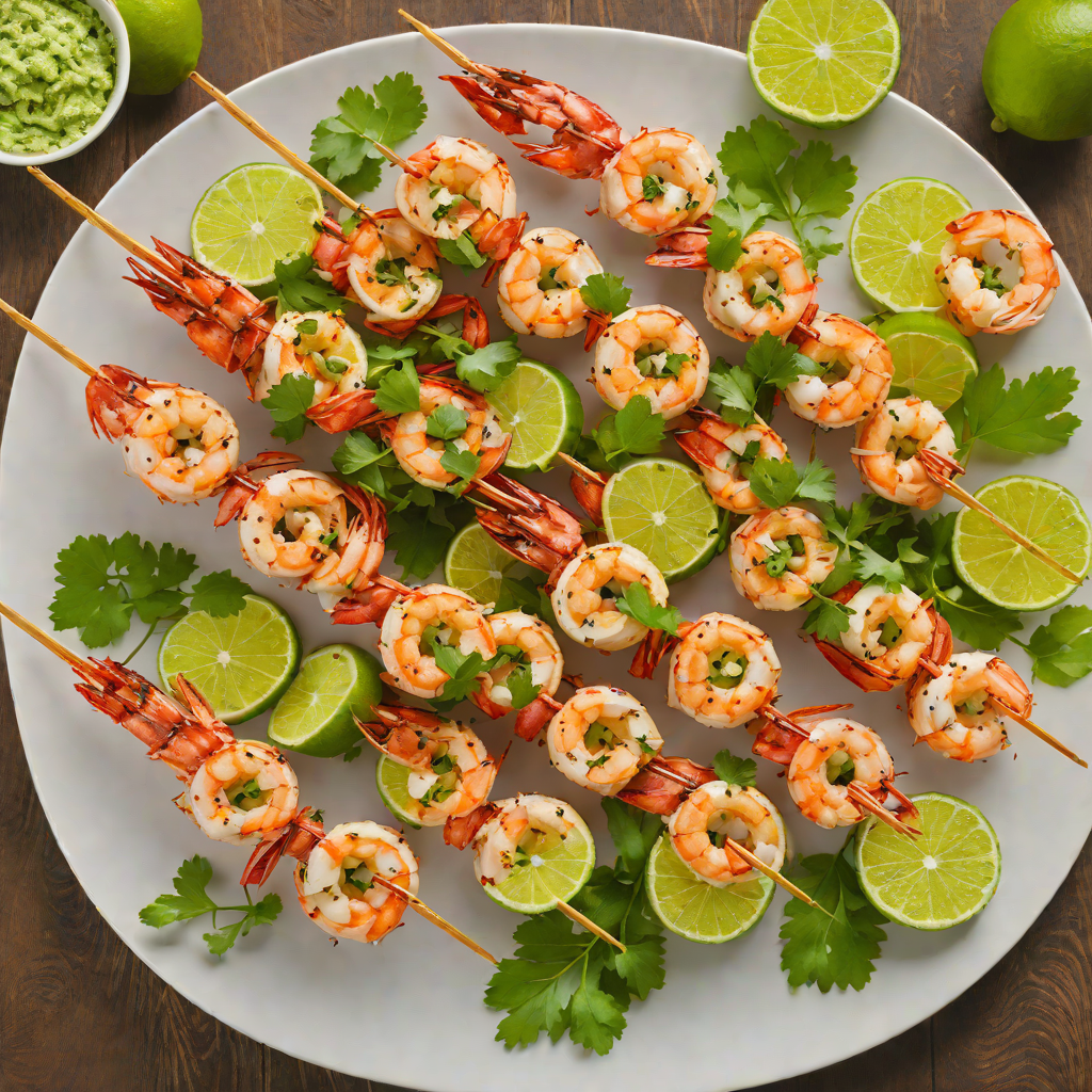 Shrimp and Lobster Grilled Skewers with Cilantro Lime Marinade