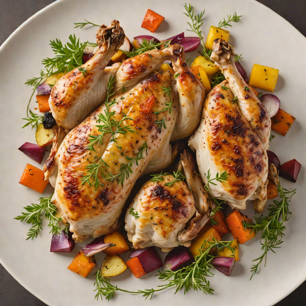 St. Nicholas Priory Herb-Roasted Chicken with English Root Vegetables