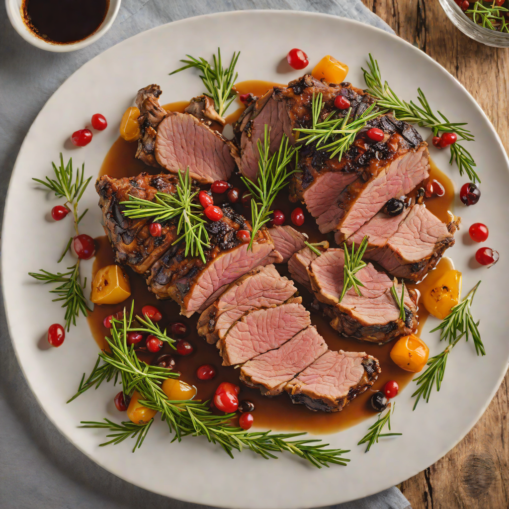 Slow-Roasted Lamb Shoulder with Rosemary and Native Pepperberry