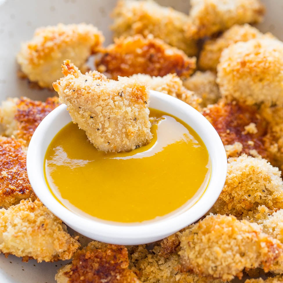 Homemade Chicken Nuggets with Honey Mustard Dip