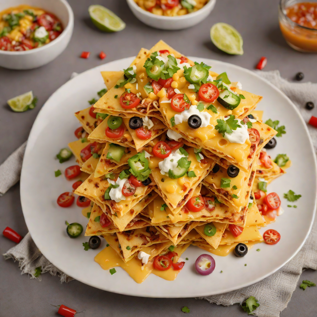 Spicy Twitch Chat Nacho Stack with Three Cheese Blend