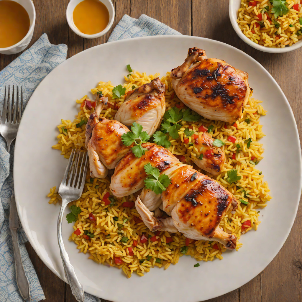 Pan-Roasted Chicken with Saffron and Spanish Rice