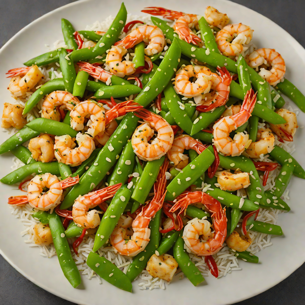 Spicy Hibachi Shrimp and Snow Pea Stir Fry