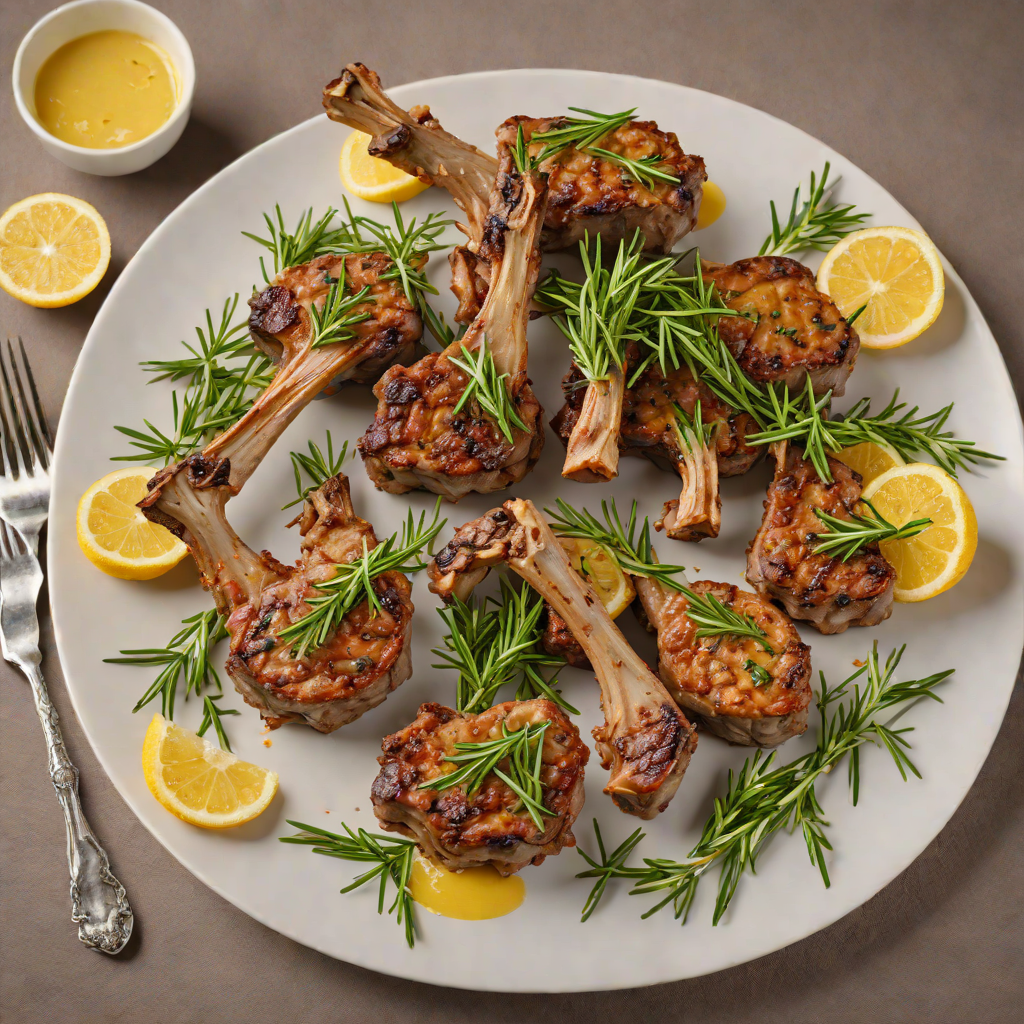 Oven-Baked Lamb Chops with Rosemary and Lemon