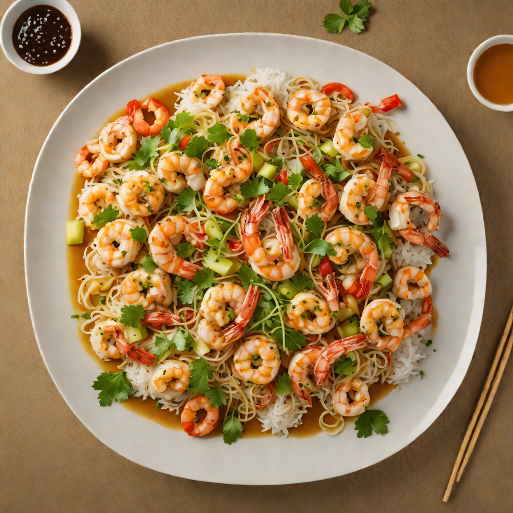 Sautéed Chicken and Shrimp Teppanyaki with Garlic Butter Sauce