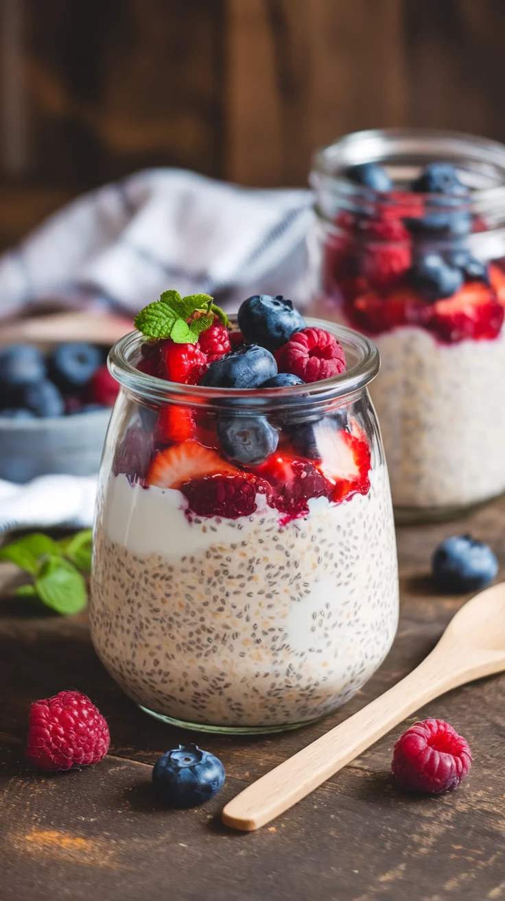 No-Bake Berry Overnight Oats