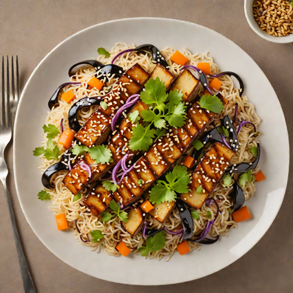 Asian Fusion Miso-Glazed Eggplant Donburi
