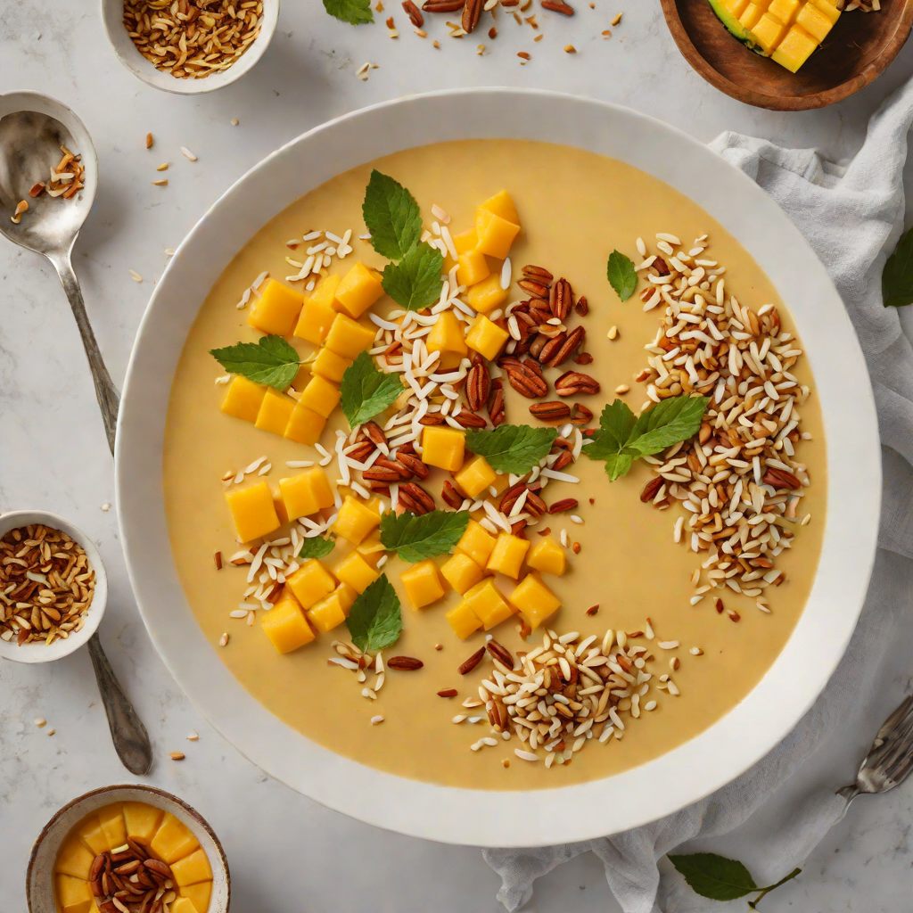 Spiced Mango Smoothie Bowl with Toasted Coconut