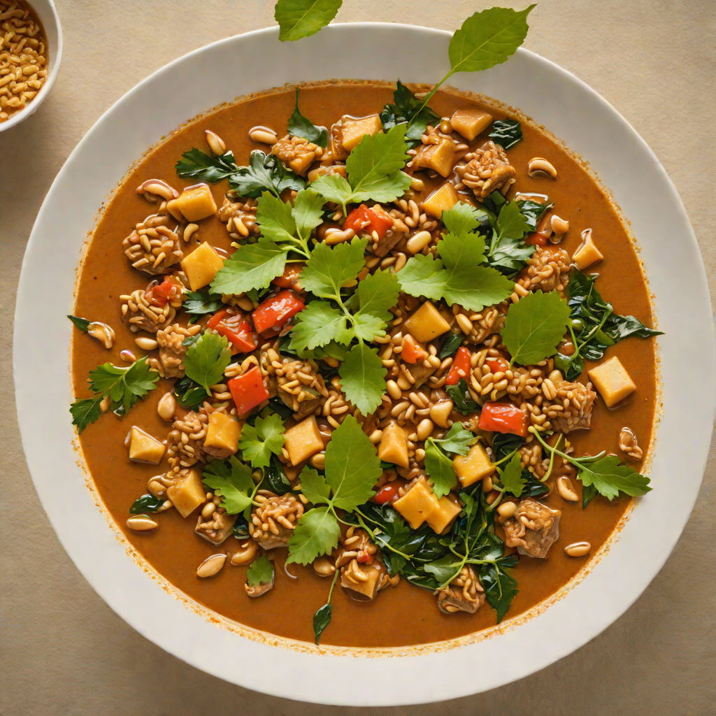 Spicy Ndolé Stew with Peanut and Bitterleaf