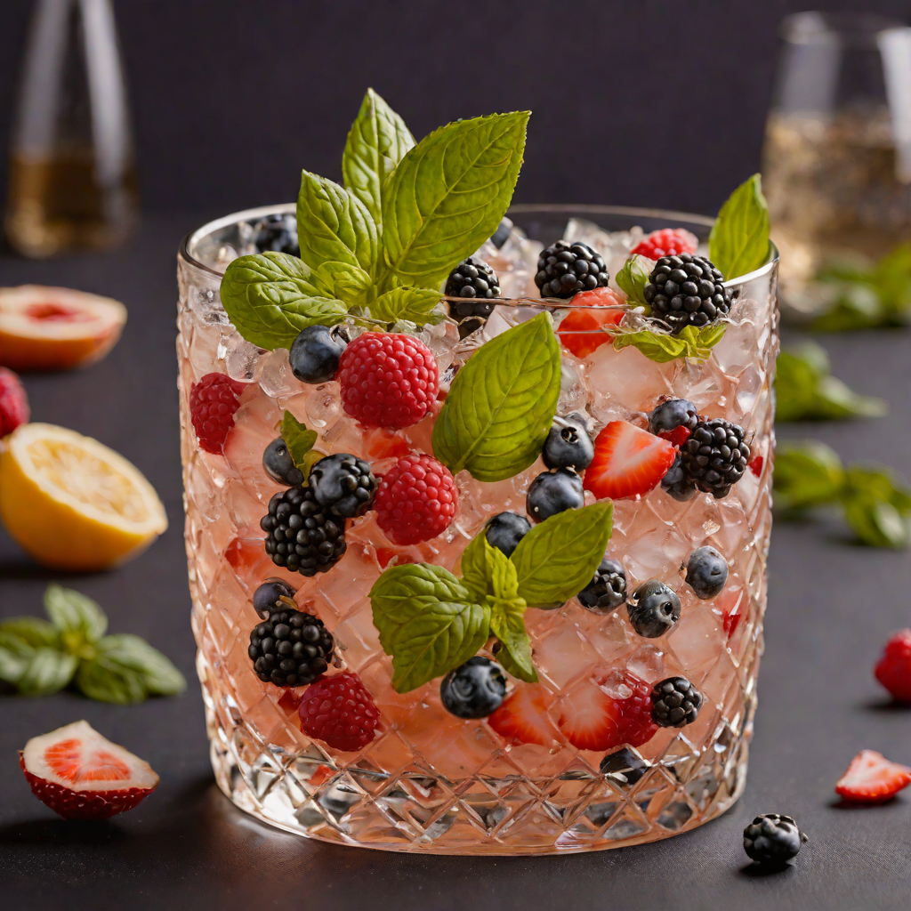 Muddled Berries and Basil Smash