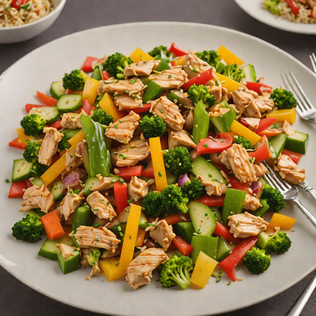 Buffet-Style Chicken Stir Fry with Mixed Vegetables