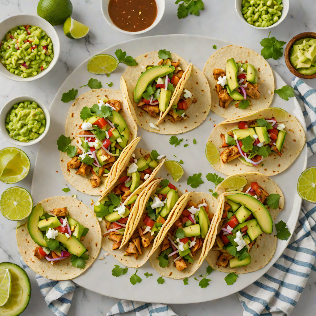Tequila-Lime Grilled Chicken Tacos with Avocado Salsa