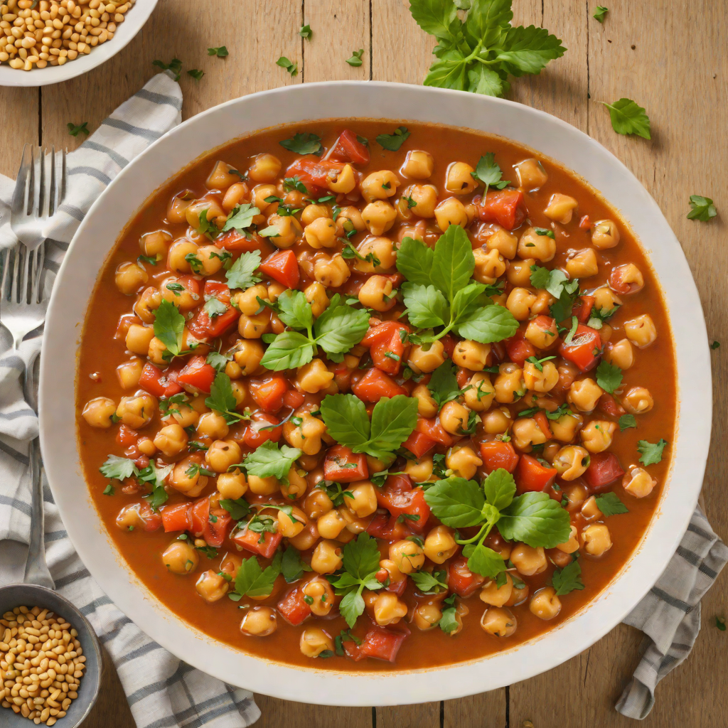 One-Pot Garlic Tomato Chickpea Stew