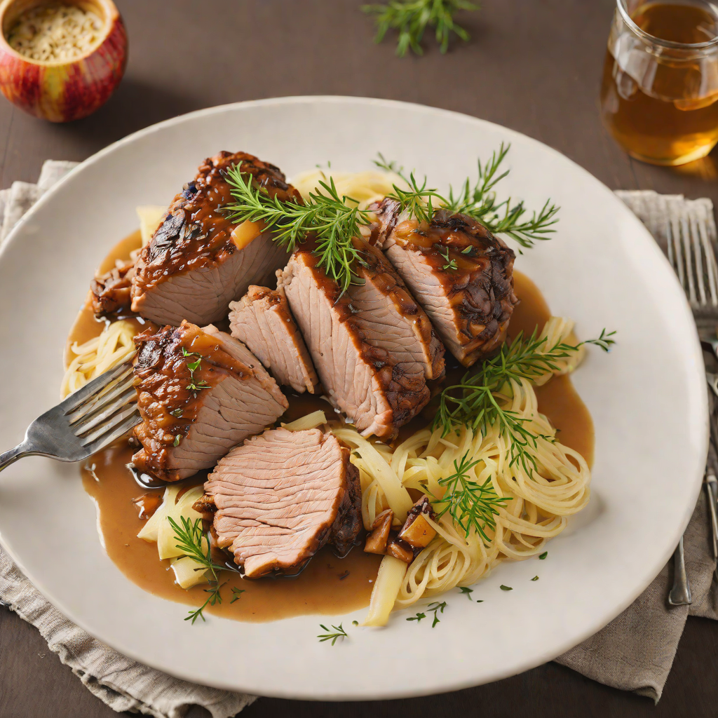 Slow-Cooked Pork Shoulder with Apple Cider and Fennel