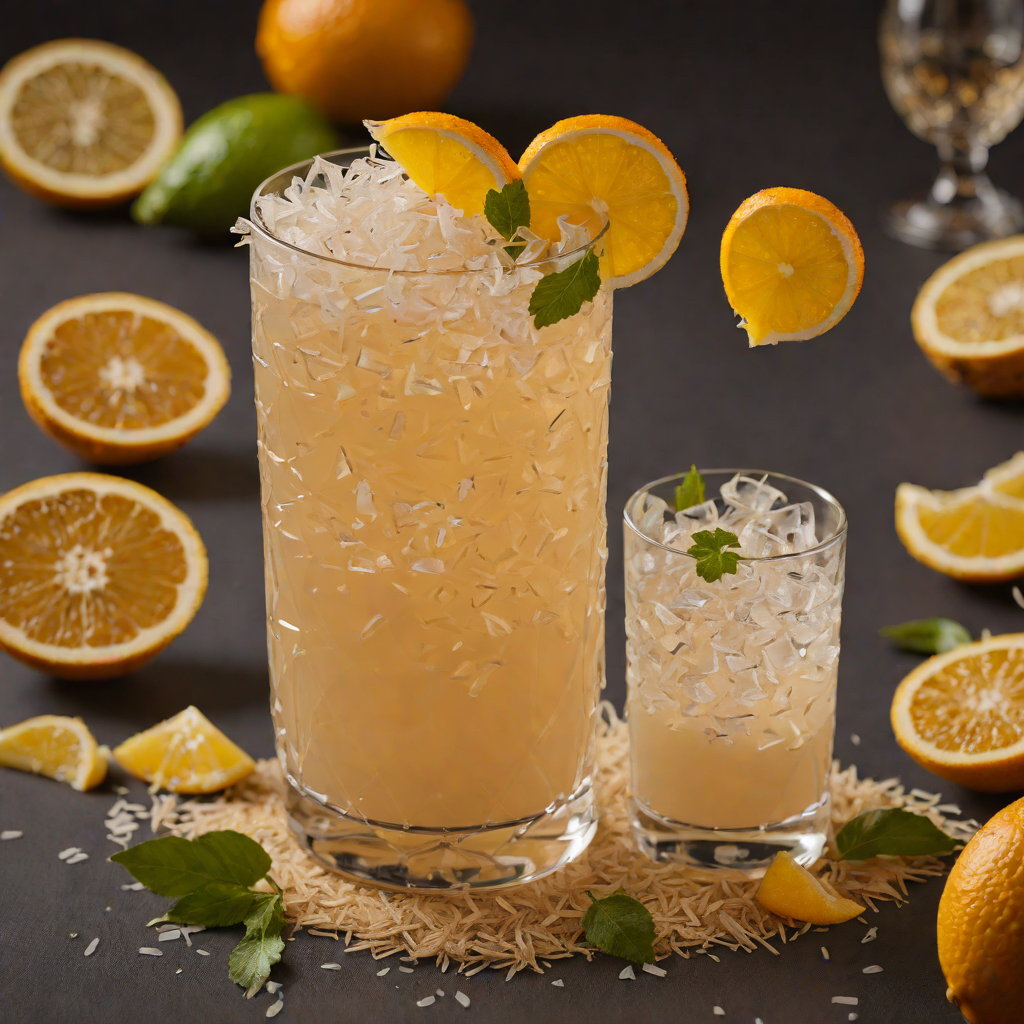 Toasted Coconut Rum Swizzle with Fresh Citrus