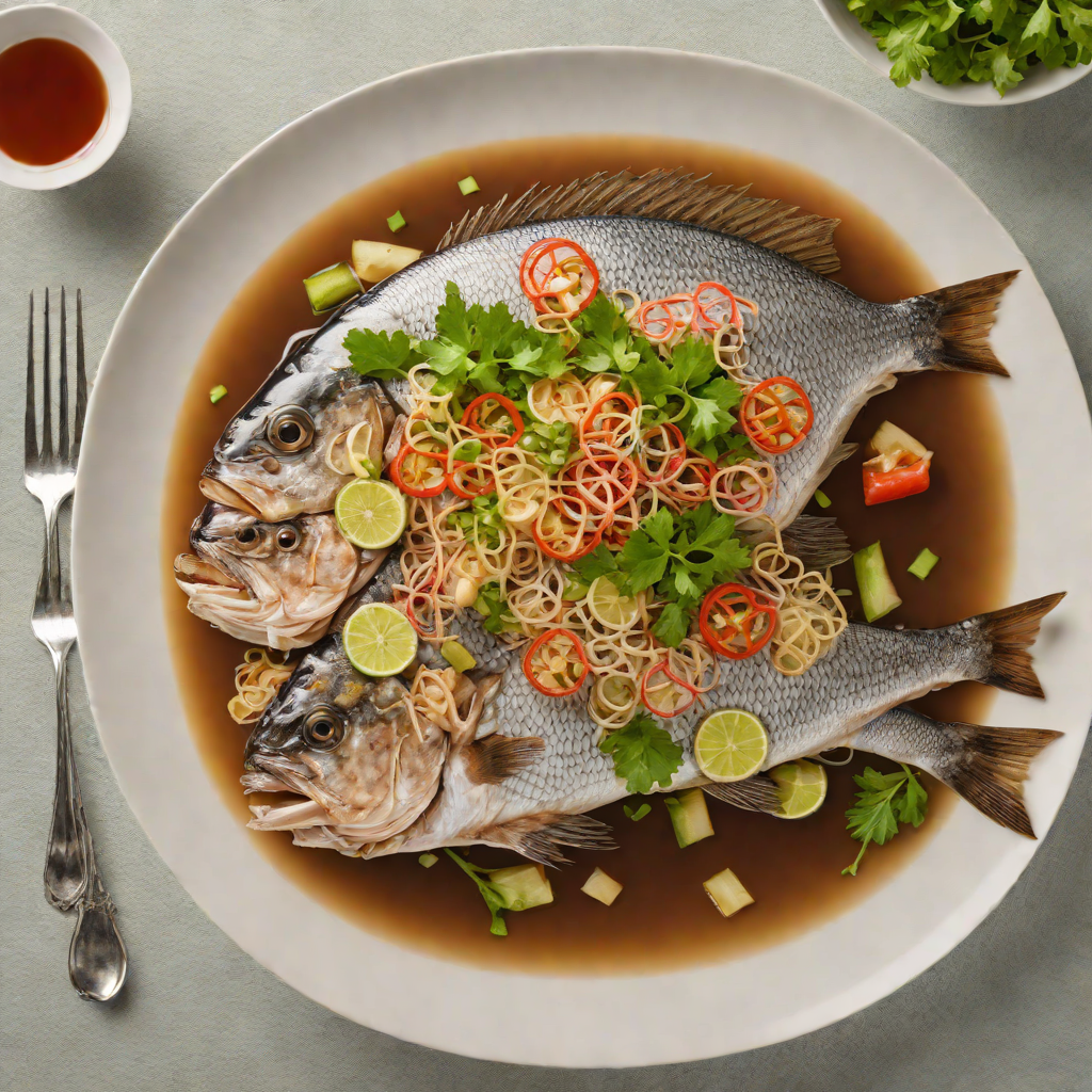 Steamed Cantonese-Style Whole Fish with Ginger and Soy