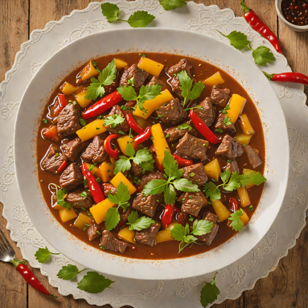Slow-Cooked Beef Stew with Amazonian Peppers