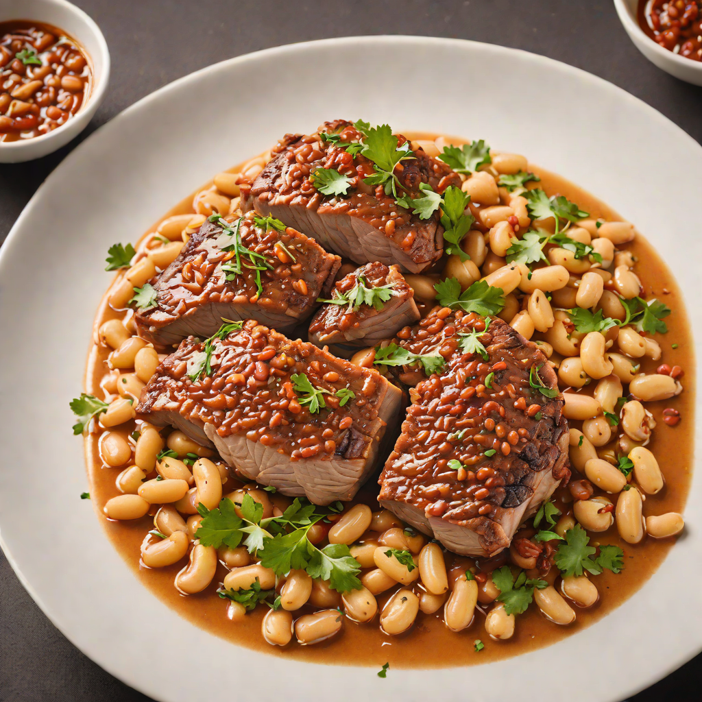 Slow-Braised Pork Shoulder with Spanish Paprika and White Beans