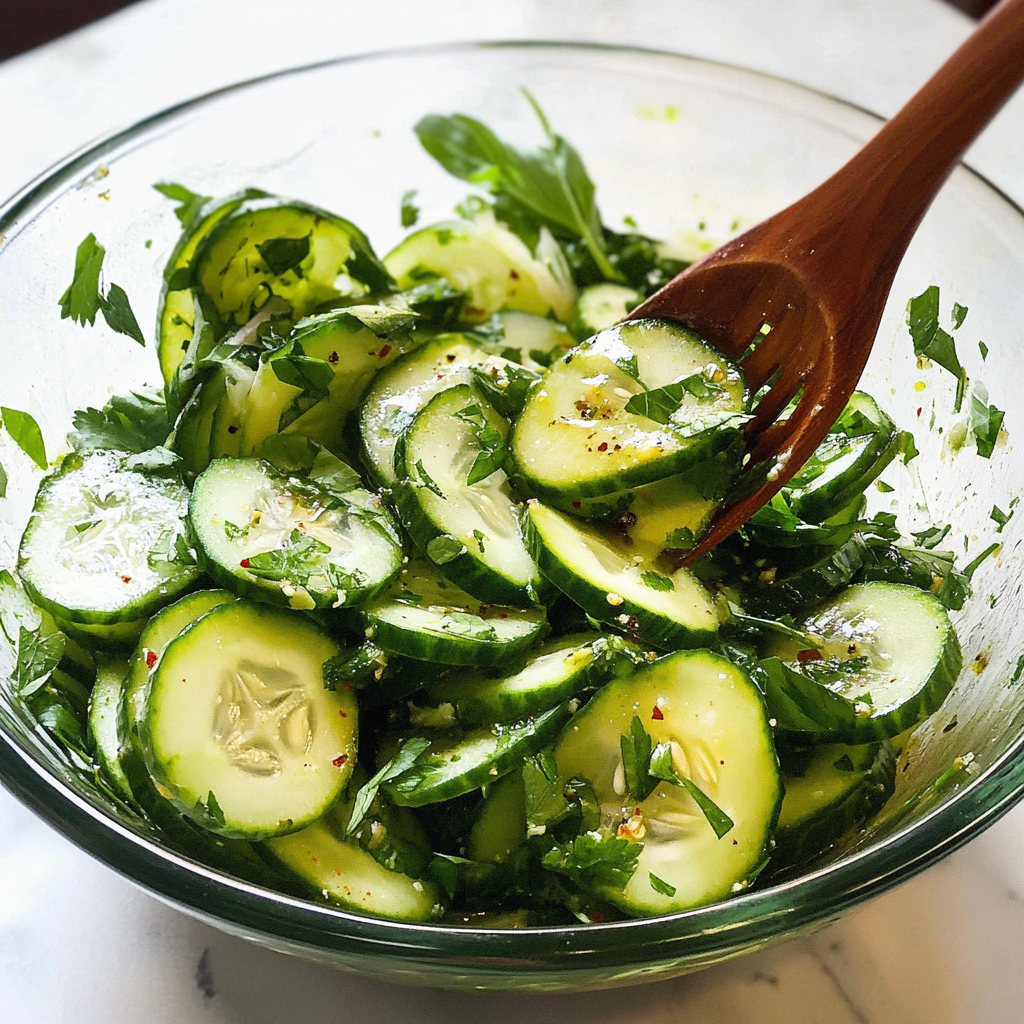 Hydrating Lemon-Cucumber Salad with Fresh Herbs