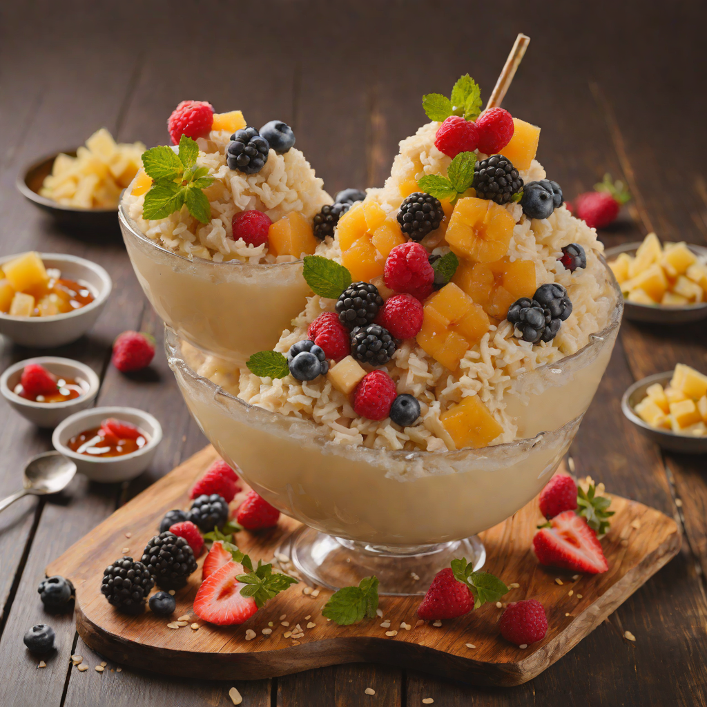 Halo-Halo Shaved Ice with Sweetened Fruits and Leche Flan