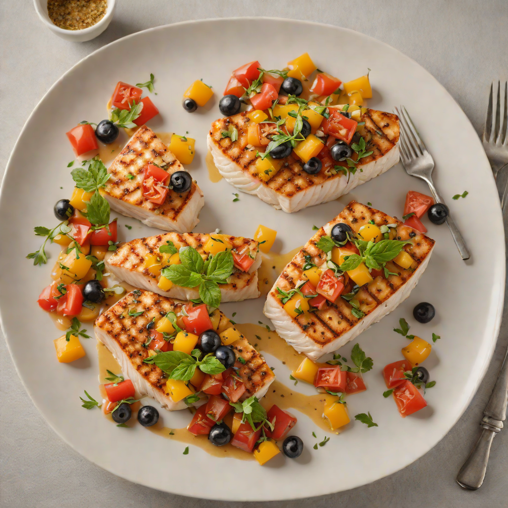 Pan-Seared Swordfish Steaks with Summer Tomato and Olive Ragout