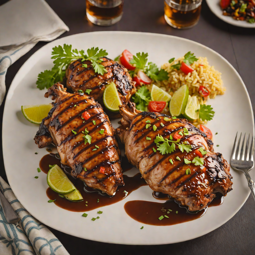 Caribbean Dark Rum-Spiced Jerk Chicken