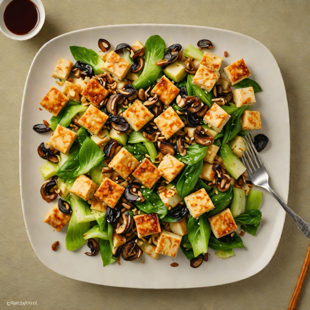 Stir-Fried Tofu with Bok Choy and Shiitake Mushrooms