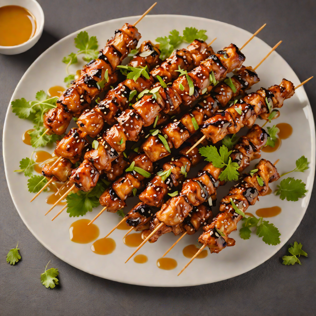 Sweet Soy-Glazed Chicken Skewers with Honey and Ginger