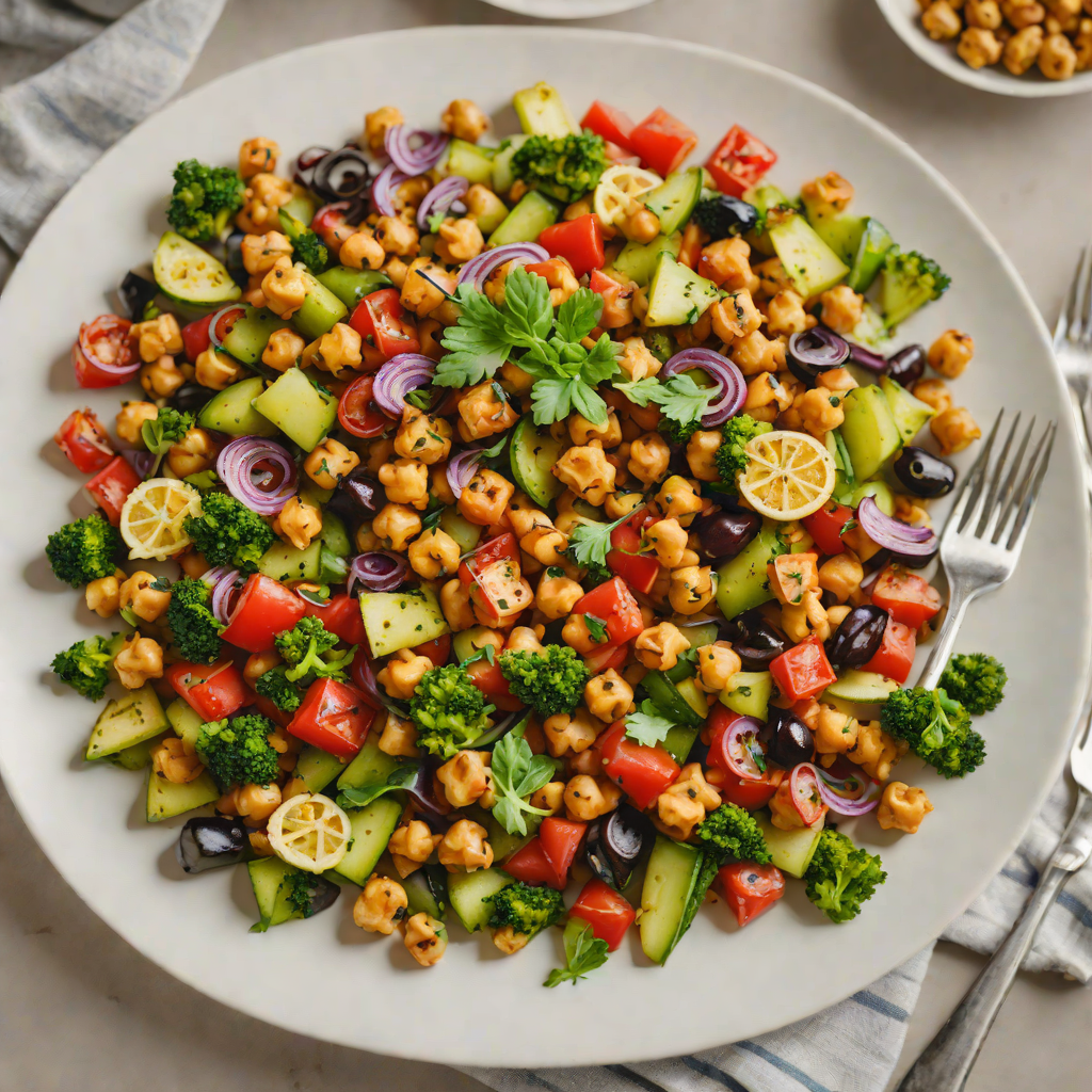 One-Pan Roasted Mediterranean Chickpeas and Vegetables