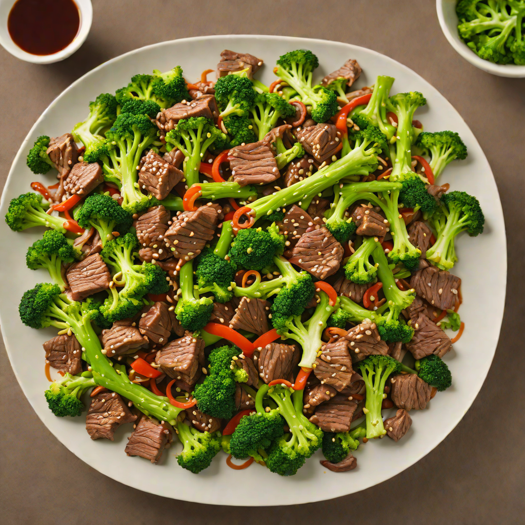 Sautéed Beef and Broccoli Stir Fry with Garlic Ginger Sauce