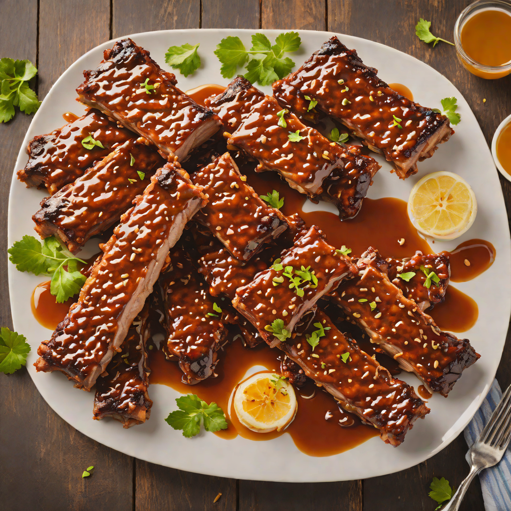 Spicy Cajun BBQ Pork Ribs with Honey Glaze