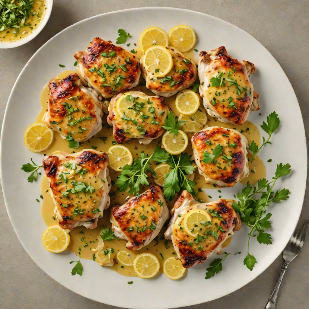 Pan-Seared Chicken Thighs with Lemon and Garlic Herb Sauce