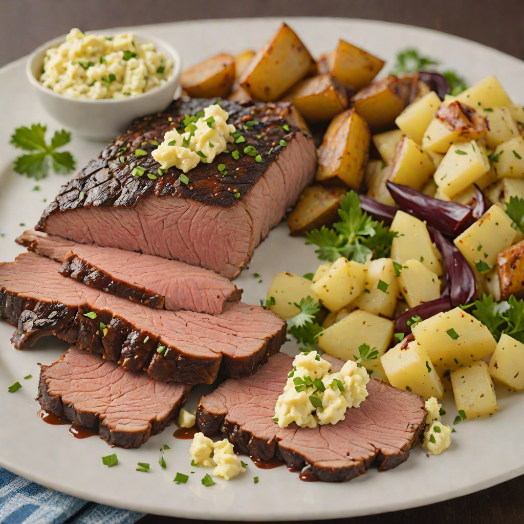 Slow-Smoked Texas Brisket with Homestyle Potato Salad