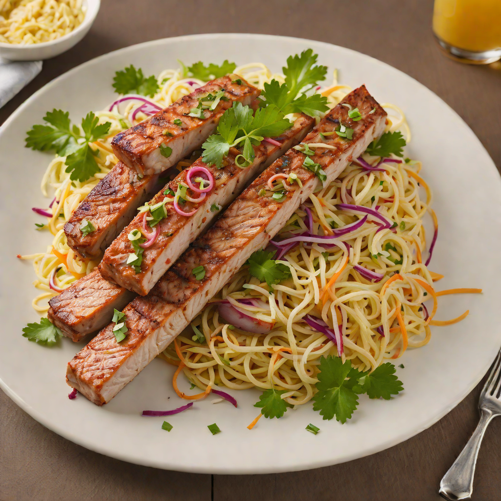 Grilled Turkey Sausage with Hill Country Mustard Slaw
