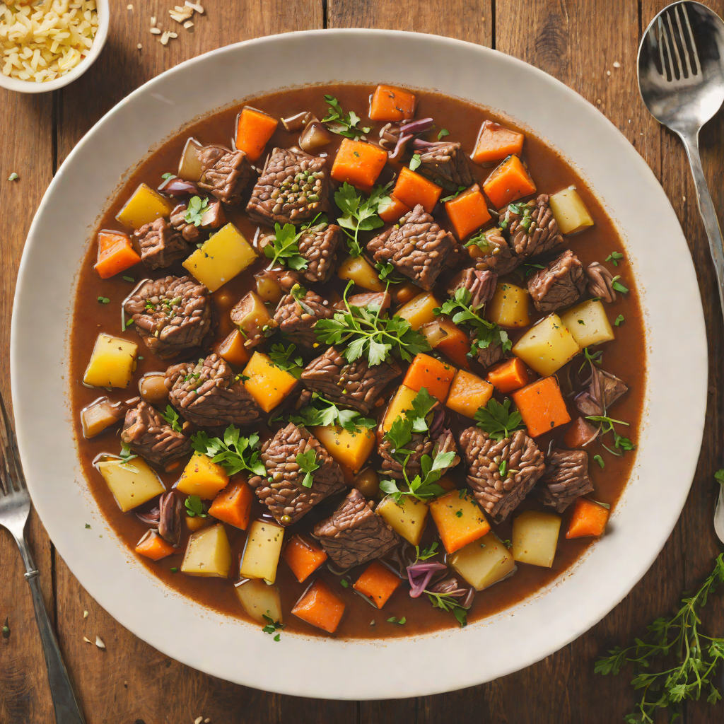 Michigan Craft Beer-Braised Beef Stew with Root Vegetables