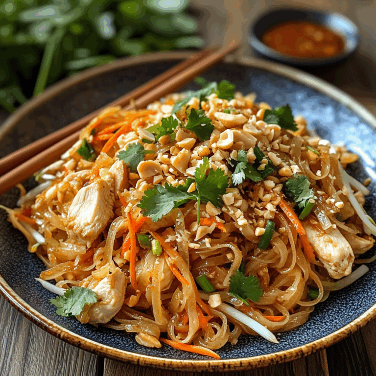 Stir-Fried Pad Thai Noodles with Tamarind-Peanut Sauce