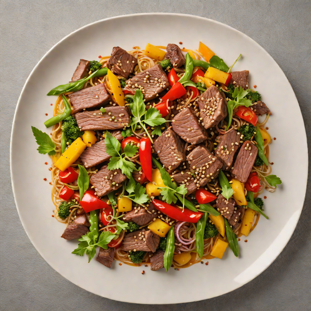 Kangaroo Fillet Stir-Fry with Wattleseed and Ginger