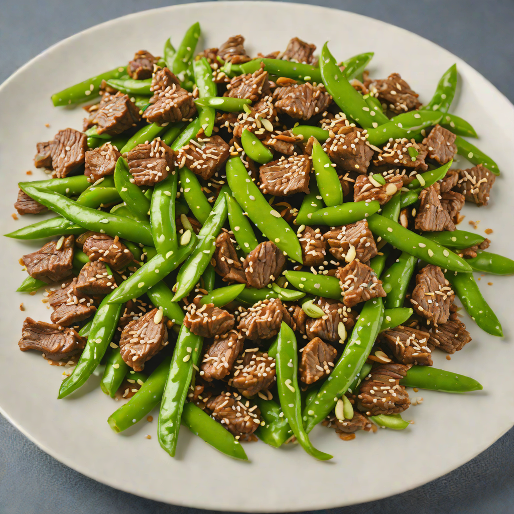 Quick Stir-Fried Beef with Garlic and Snow Peas