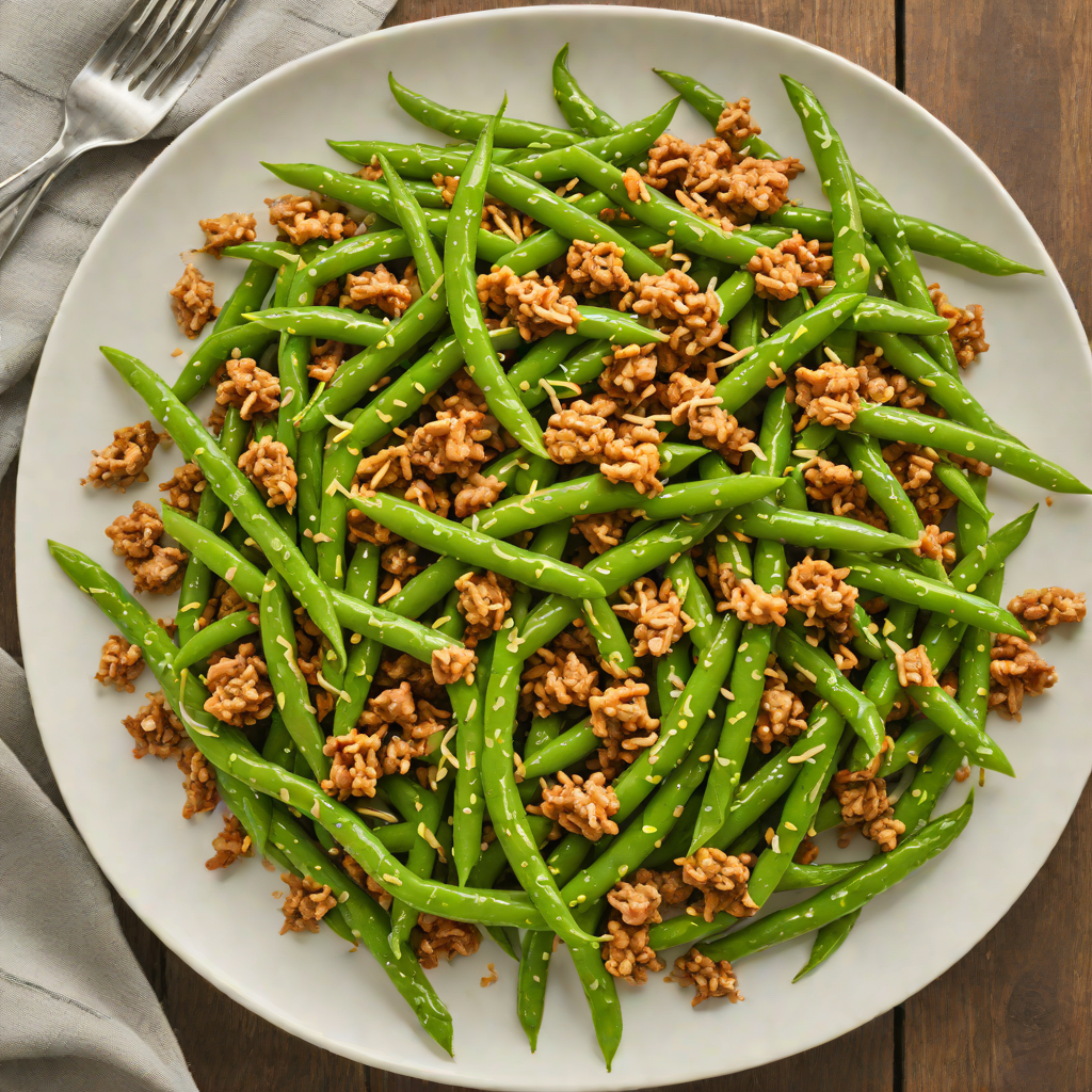 Spicy Garlic Stir-Fried Green Beans with Ground Pork