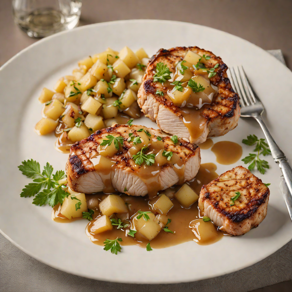 Pan-Seared Pork Chops with Midwest Apple-Onion Compote