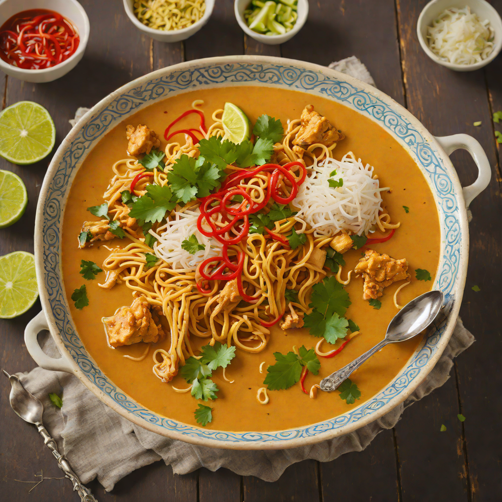 Khao Soi-Inspired Coconut Curry Chicken Soup