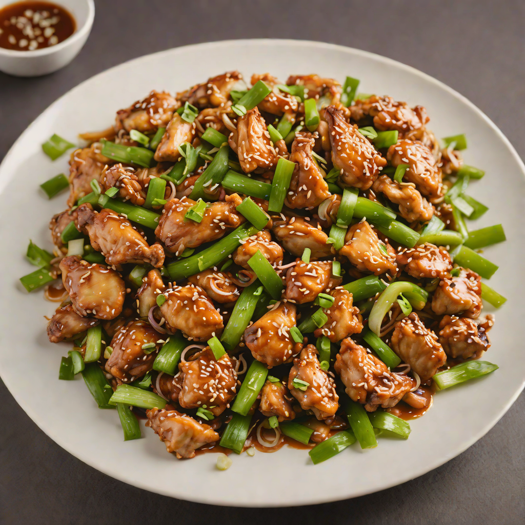 Stir-Fried Chicken with Garlic and Scallion
