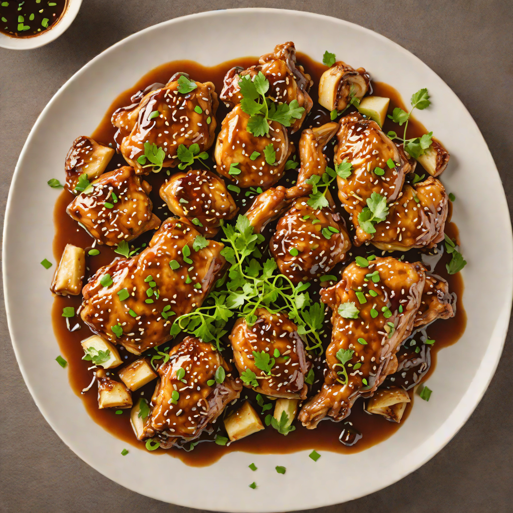 Sautéed Ginger Garlic Chicken with Soy Glaze