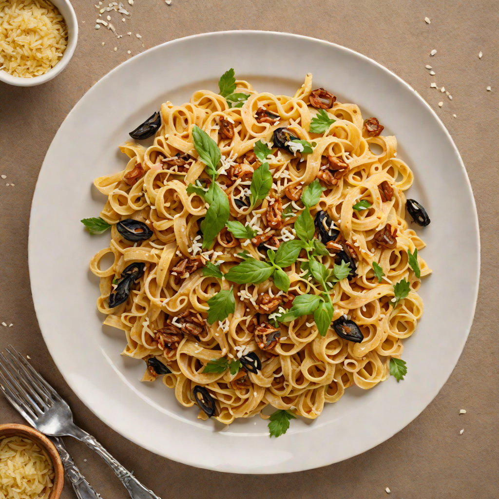 Anchovy and Caramelized Onion Pasta with Parmesan